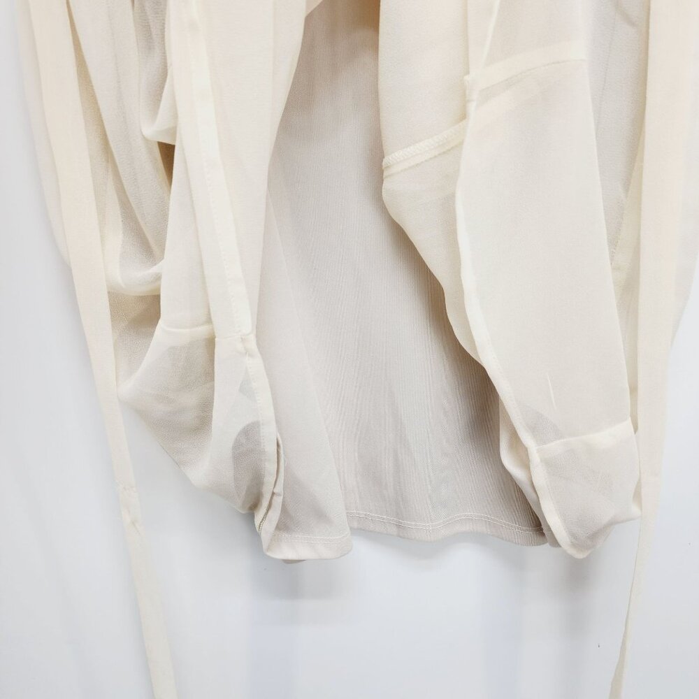 Simply Vera Vera Wang chiffon mid Dress Womens Sleeveless Pleated  beige Size S - Picture 5 of 11